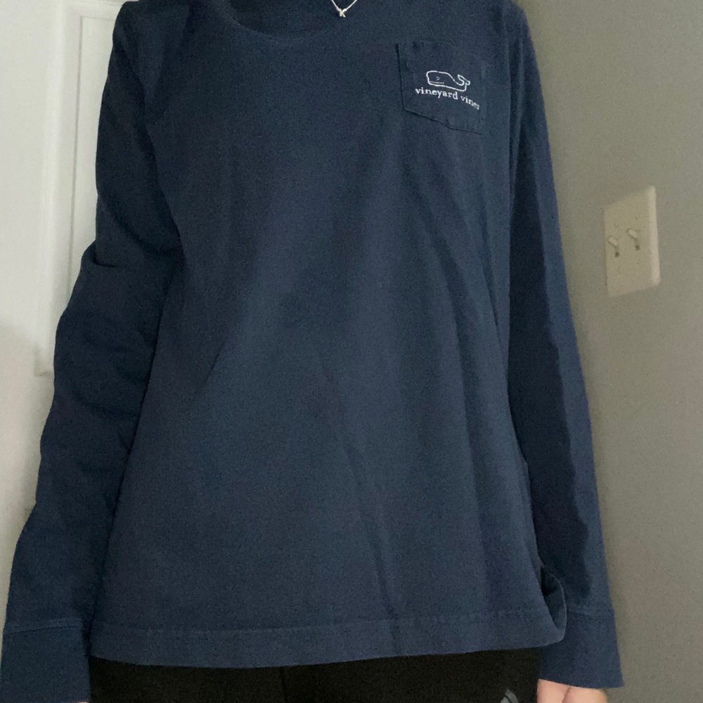 Navy blue Vineyard Vines long sleeve T-shirt